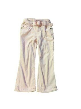 Levis Girls Pink Corduroy Pants Size 6 Heart Belt Sparkle Used